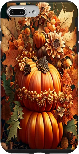 Miniatura 12 de Funda para iPhone 13 Pro Max con diseño de hojas otoñales y calabazas