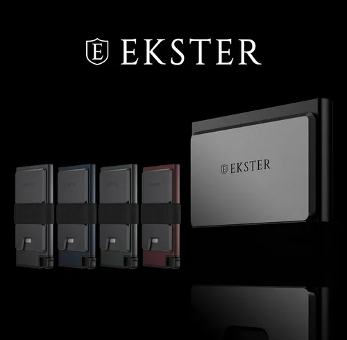 Miniatura 7 de Ekster Tarjetero de aluminio Cartera minimalista delgada de 02 pulgadas con placa trasera expandible Capa de bloqueo RFID para protección de datos