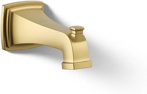 Miniatura 19 de KOHLER 27406-BL Riff - Boquilla de baño para montaje en pared con desviador y conexión deslizante, grifo de bañera, color negro mate Mate negro