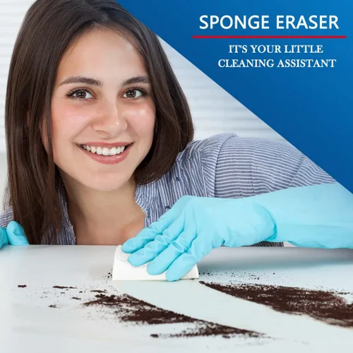 Miniatura 7 de Paquete de 100 borradores mágicos de esponja, esponja de espuma de melamina extragrande, esponjas multifuncionales de limpieza para el hogar