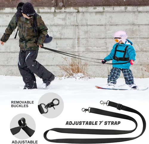 Miniatura 3 de Odoland Kids Ski Snowboard Training Harness Toddler Skiing Harness with Removable Leash Speed Control Teaching for Beginners