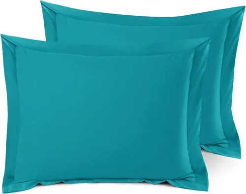 Miniatura 14 de Nestl Juego de 2 fundas tipo sham de almohada suaves - Fundas de almohada de microfibra de doble cepillado - Fundas de almohada de cama premium