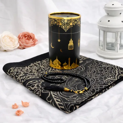Miniatura 5 de Modefa Tapete de oración para regalos islámicos, alfombra de oración musulmana tejida fina, regalos musulmanes para hombres, regalos de Ramadán