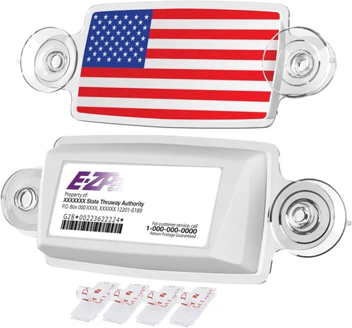 Miniatura 9 de AUTOBOXCLUB Soporte EZ Pass para la mayoría de los estados de Estados Unidos/soporte para parabrisas de peaje fácil de instalar y quitar, con 4