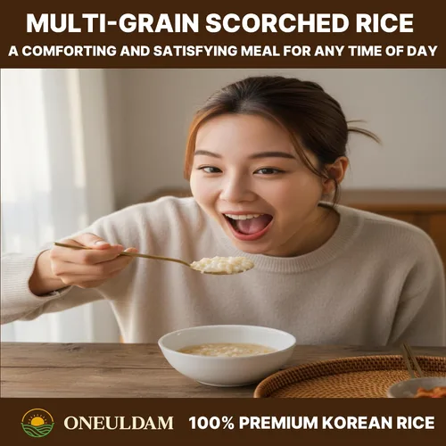 Miniatura 2 de ONEULDAM Corteza asada coreana de cinco granos (Nurungji) – Bocadillo multigrano saludable de primera calidad, sin aditivos, sin azúcar, cobertura