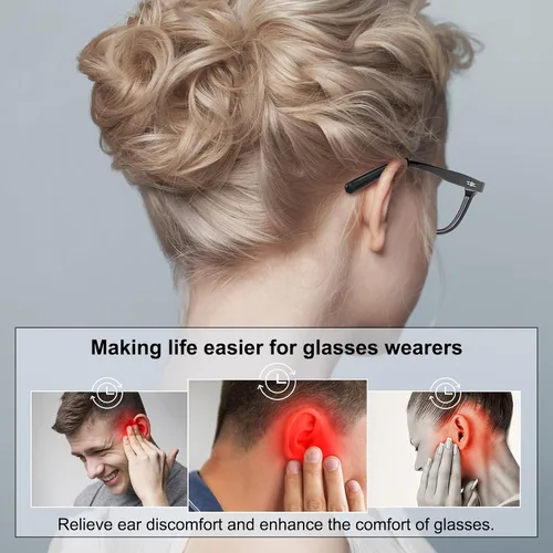 Miniatura 2 de 20 pares de almohadillas antideslizantes de silicona para gafas, retenedor de silicona para lentes
