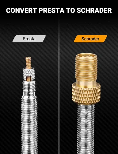 Miniatura 7 de AstroAI Medidor de presión de neumáticos digital con adaptador de válvula Presta (4PCS)