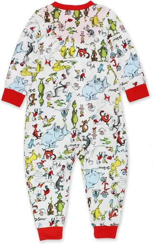 Miniatura 2 de Dr. Seuss Grinch Cat in The Hat - Pijama sin pies para niños pequeños, Multi