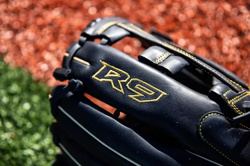 Miniatura 9 de Rawlings Guantes de béisbol de la serie R9 Tamaños 11.5 a 13 pulgadas Múltiples estilos Pro H-Web Negro/Oro