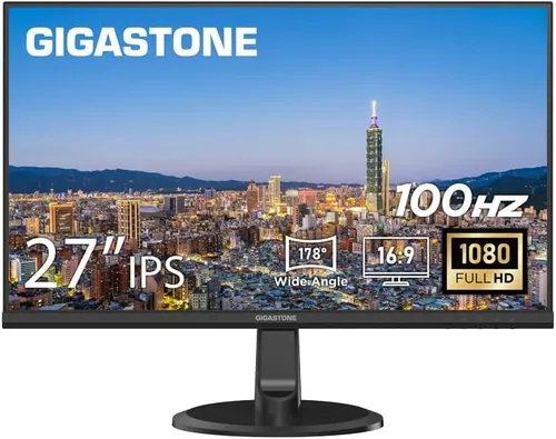 Miniatura 7 de Gigastone - Monitor LED de 27 pulgadas IPS con retroiluminación, 75Hz FHD 1920 x 1080, 178° de visión amplia sin marco, monitor de computadora