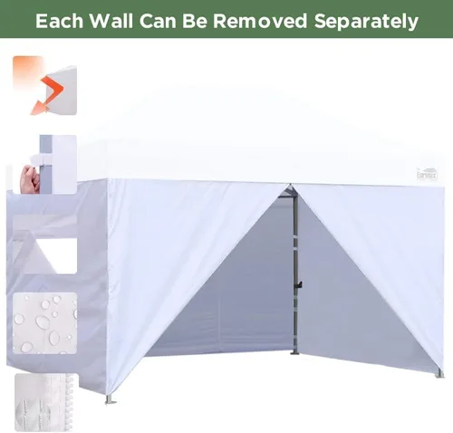 Miniatura 5 de Eurmax USA - Kit de paredes con cierre completo para toldo desplegable de 8x8 pies, solo 4 paredes (verde bosque)