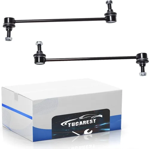 TUCAREST Barra estabilizadora delantera de enlace 2 piezas K80502 compatible con 04-10 Su-zuki Swift+ [09-10 Po-ntiac G3] Chevy 04-11 Aveo, 06-11