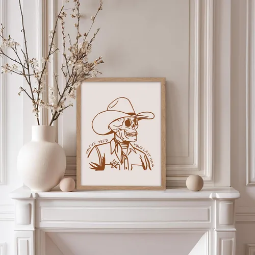Miniatura 5 de Poster Master Póster de You've Yeed Your Last Haw - Impresión retro de vaquero marrón - Arte occidental - Arte moderno - Arte del salvaje oeste
