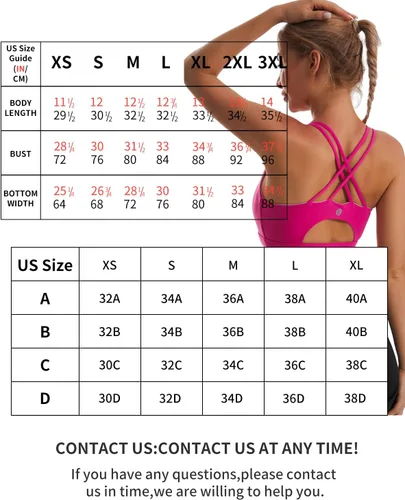 Miniatura 6 de RUNNING GIRL Sujetadores deportivos para mujer, brasier deportivo acolchado, camiseta sin mangas, sexy, espalda cruzada, de alto impacto