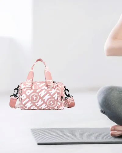 Miniatura 8 de Bolsa de gimnasio pequeña estética, bonita bolsa de lona con asa, bolsa de viaje para el hombro, bolsa cruzada resistente para deportes de natación