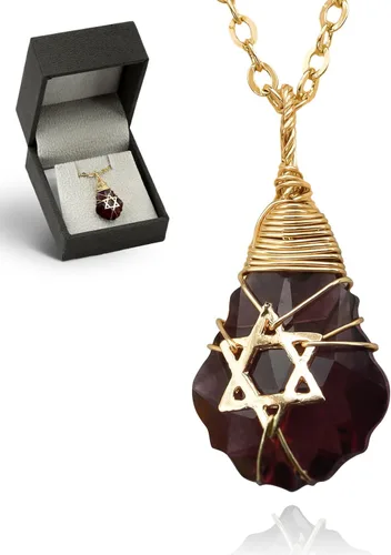 Collar de estrella de David para mujeres y hombres, collar de estrella judía relleno de oro de 14 quilates, collar de Israel