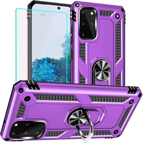 Miniatura 8 de Yiakeng Funda para Samsung Galaxy S20 FE, funda Galaxy S20 FE 5G con protector de pantalla HD, fundas protectoras de grado militar con anillo