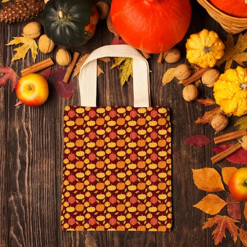 Miniatura 6 de Whaline Paquete de 10 piezas de tela de algodón de otoño, hojas de calabaza, cuadrados de tela de Acción de Gracias, telas de costura