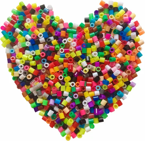 1000 cuentas de fusible, cuentas de fusión de colores mezclados de 0.197 pulgadas para manualidades, recambio de cuentas a granel. Colores variados