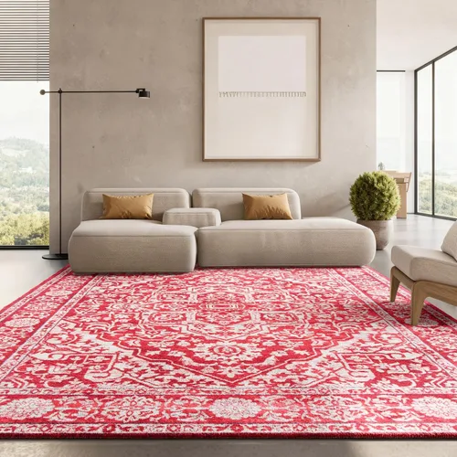 Miniatura 29 de SAFAVIEH - Alfombra de la colección Brentwood - 6' x 9', azul marino y gris claro, diseño envejecido con medallón, no desprende pelusa y fácil azul