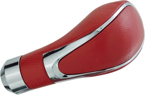 Miniatura 5 de Perillas de palanca de cambios cubiertas de cuero Thruifo, pomo de palanca de cambios para auto MT, para la mayoría de transmisiones manuales, rojo
