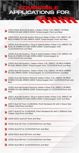 Miniatura 2 de R1 Concepts Frenos y rotores delanteros y traseros, rotores de freno en blanco, rotores de freno de disco delanteros y traseros, compatible con Audi