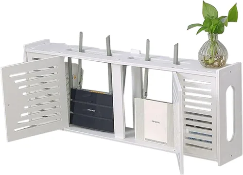 Caja de oclusión de enchufe de fila inferior para TV, estante inalámbrico WiFi, caja de almacenamiento para enrutador montado en la pared, caja de