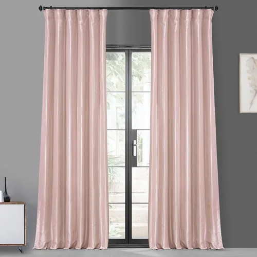Miniatura 23 de HPD Half Price Drapes - Cortinas opacas para dormitorio y sala de estar - Cortina opaca de tafetán de seda sintética 127 x 213 cm (1 panel), Beige