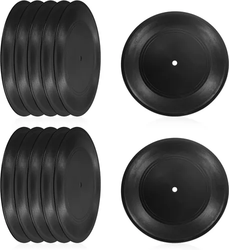 PATIKIL Discos de vinilo en blanco, 7 pulgadas, paquete de 6 discos de vinilo falsos para decoración estética de pared, discos decorativos para sala
