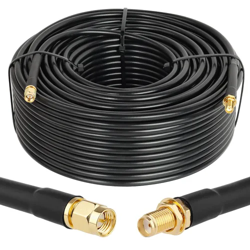 Miniatura 22 de XRDS -RF Cable SMA de 1 pie, cable de extensión SMA con conector SMA macho a SMA hembra de 50 ohmios KMR240 cable coaxial SMA de baja pérdida