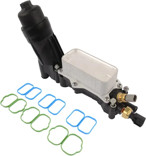 Miniatura 4 de 5184304AE 5184294AC Reemplazo de la carcasa del filtro de aceite del enfriador de aceite del motor para Chrysler Jeep Dodge V6 3.6L 2011-2013