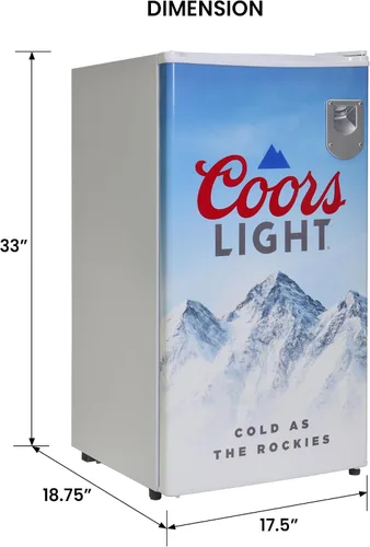 Miniatura 11 de Koolatron Coors Light Rocky Mountain - Refrigerador compacto con abridor de botellas, 90 L/95 cuartos de galón, 3.2 pies cúbicos para aperitivos