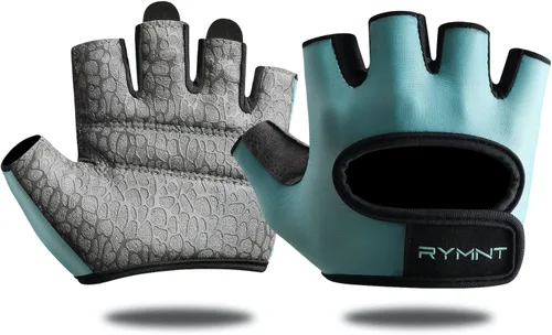 Guantes de levantamiento de peso mínimo, guantes cortos de microentrenamiento con almohadillas de agarre y protección completa de la palma y agarre