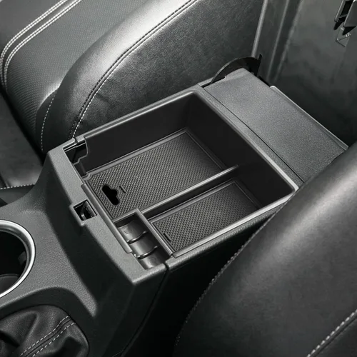 HGWEI Organizador de Consola Central Compatible con Ford Ranger 2019 2020 2021 2022 2023 XL XLT Lariat Accesorios, Caja de Almacenamiento de