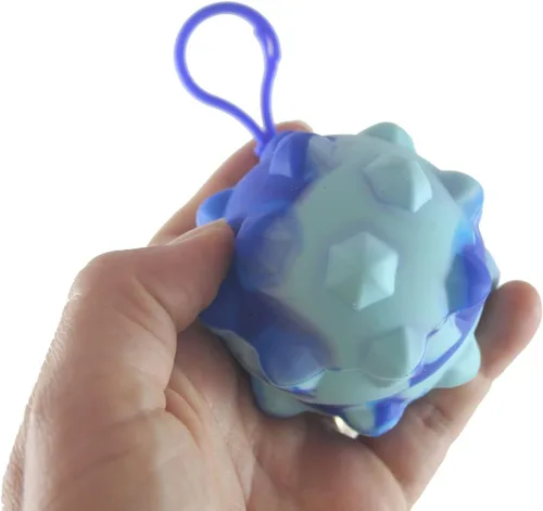 Miniatura 3 de Juego de 3 bolas de burbujas con clip – Bubble Poppers on Ball Squeeze to Pop – Juguete para ansiedad de burbujas – Presiona burbujas para explotar