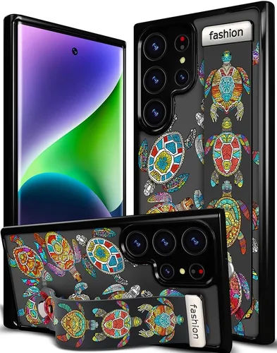Miniatura 124 de Compatible para Samsung Galaxy S23 Funda Bonita con Correa Soporte Dedo Kickstand, Fundas de Silicona Geniales de Diseñador Funda Cover - Mariposa