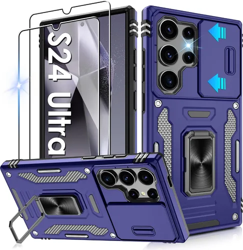 Miniatura 214 de Gritup para Samsung Galaxy S22 Funda con protectores de pantalla HD de 2 paquetes y cubierta deslizante para la cámara, protección contra caídas