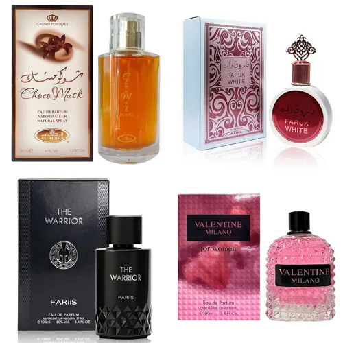 Miniatura 19 de AFLUXE Set de perfume para mujer, 4 piezas, colección Eau De Parfum de larga duración, almizcle Choco/Milano Mujer/6pm Rosa/7AM Fresh