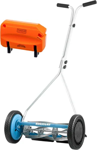 Miniatura 75 de American Lawn Mower Company 1204-14 Cortacésped de carrete de empuje de 4 hojas de 14 pulgadas, color rojo