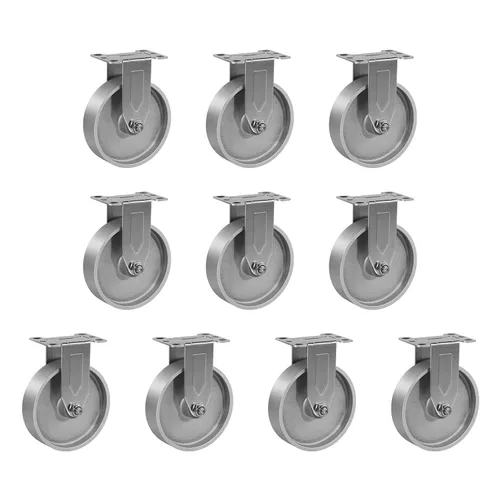 Miniatura 15 de Ruedas industriales resistentes de 3 x 1.25 pulgadas, capacidad de 350 libras, ruedas de hierro fundido y marco de acero para carros, carritos