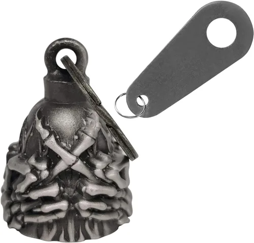 Miniatura 17 de Campana de motocicleta con colgador para motociclista, campanas de motociclista de buena suerte y accesorios de motocicleta, campana de la suerte