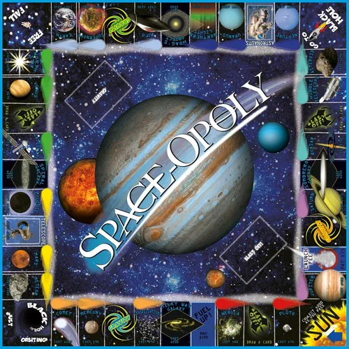 Miniatura 4 de Late for The Sky Space-Opoly Space Adventure - Juego de mesa para familias, 2 a 6 jugadores, a partir de 8 años, juego de fiesta de estrategia