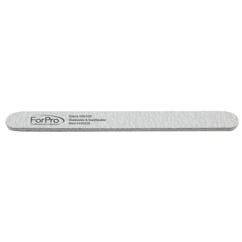 Miniatura 25 de ForPro Professional Collection ForPro Zebra Tabla de Espuma, Grano 80/80, Lima de Uñas de Manicura de Doble Cara, 7 pulgadas L x 0.75 pulgadas A