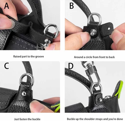 Miniatura 5 de Correa de Cuero para Bolso Bandolera Correa de Hombro Ajustable Adecuada para Bolsos Long Champ