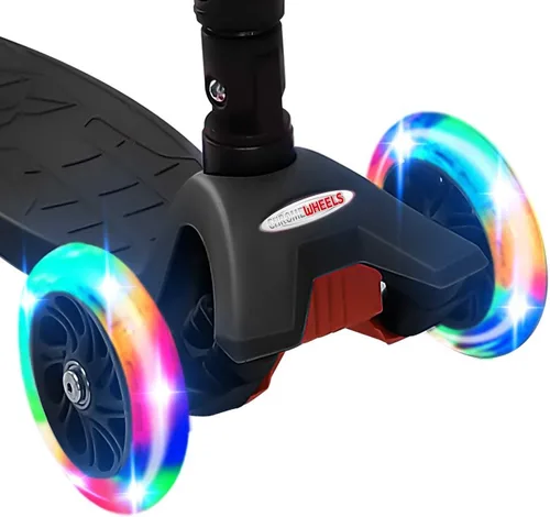 Miniatura 3 de ChromeWheels Patinetes Plegables para Niños, Patinete Deluxe con 4 Alturas Ajustables, Límite de Peso 132 libras, 3 Ruedas, Inclínate para Dirigir #