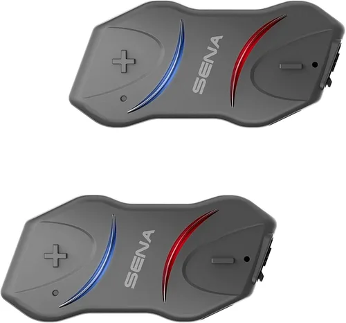 Sena Sistema de comunicación Bluetooth para motocicleta de perfil bajo 10R para adultos, negro, paquete dual 2022 EE. UU