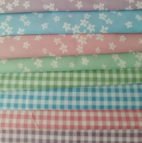 Miniatura 24 de 7 piezas de tela de algodón, suministros para bricolaje, retazos de tela, paquetes de cuartos de tela, retazos para acolchado y cojines