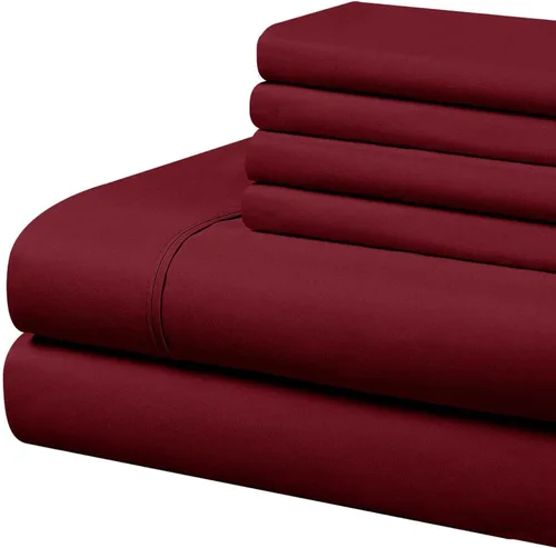 Miniatura 22 de Home Basics - Juego de sábanas de microfibra cepillada ultra suave de 4 piezas de 2.36 oz/m², hipoalergénico, individual, aguamarina