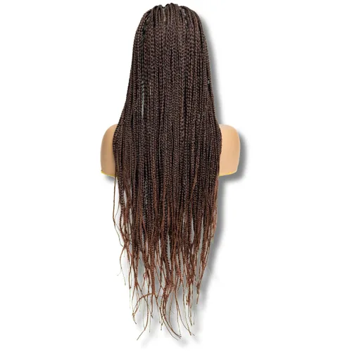 Miniatura 18 de PIB Peluca de encaje completo individual de 12 pulgadas, diseño de Passion Twist con raya cuadrada, pelucas trenzadas sin nudos para mujeres negras