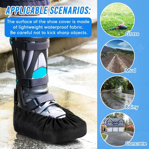 Miniatura 3 de Shyyween 2 piezas de fundas para botas de caminar Air Cam para fracturas médicas, fundas impermeables para botas de yeso, fundas para zapatos